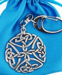 Open Celtic Knot Small Keyring - high quality pewter gifts from Pageant Pewter