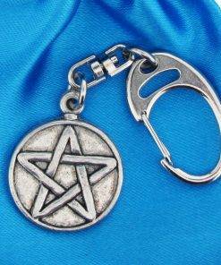 Pentangle Small Keyring - high quality pewter gifts from Pageant Pewter