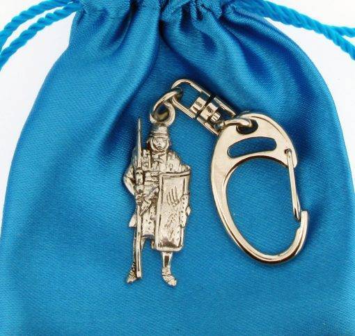 Roman Soldier Small Keyring - high quality pewter gifts from Pageant Pewter