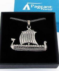 Viking Longship Pendant - high quality pewter gifts from Pageant Pewter