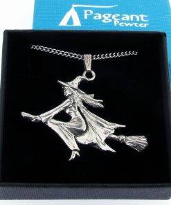 Witch Pendant - high quality pewter gifts from Pageant Pewter