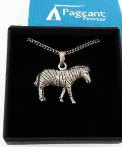 Zebra Pendant - high quality pewter gifts from Pageant Pewter