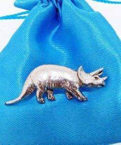 Triceratops Pewter Pin Badge