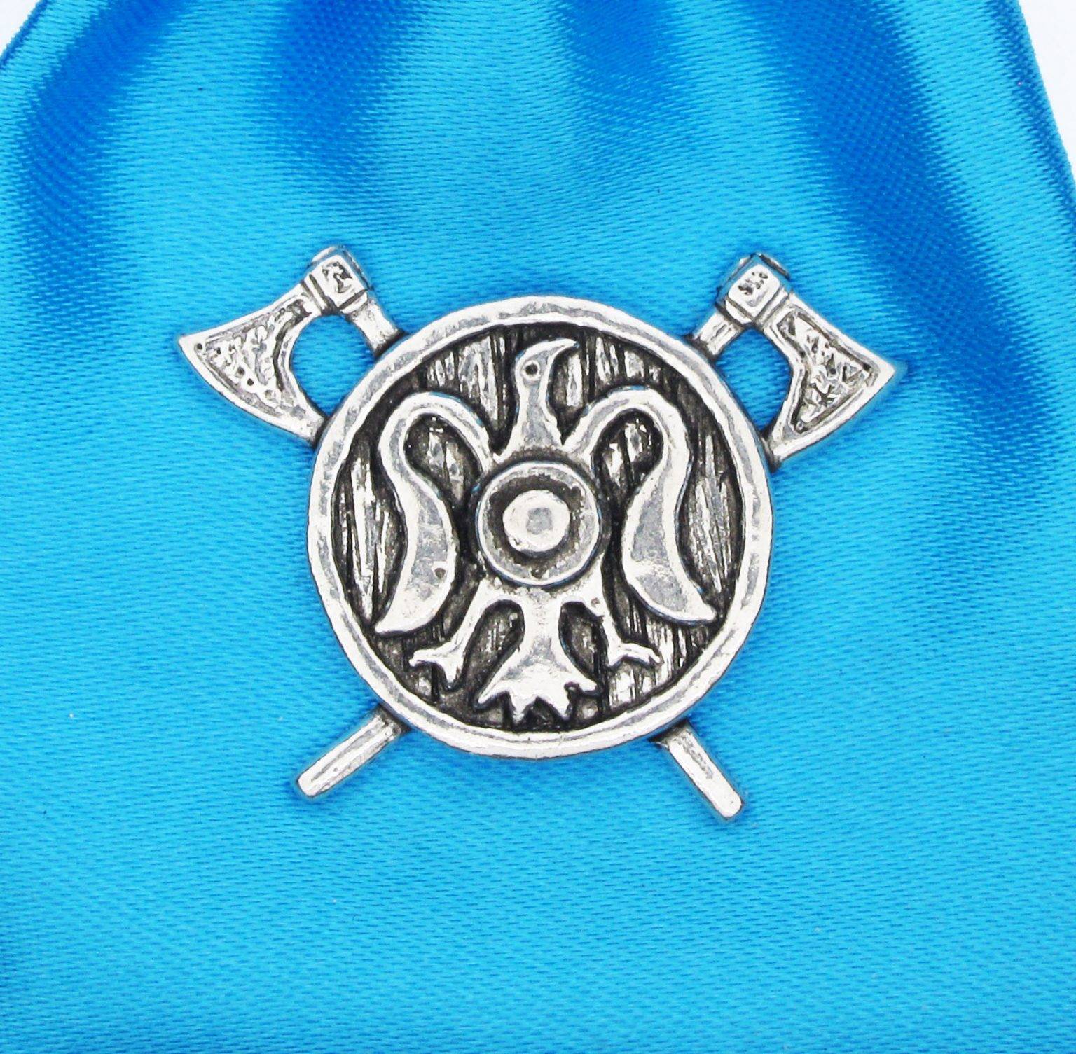 Viking Shield Pewter Pin Badge Pageant Pewter