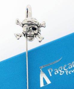 Pirate Skull and Crossbones Pewter Bookmark