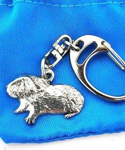 Guinea Pig Pewter Keyring